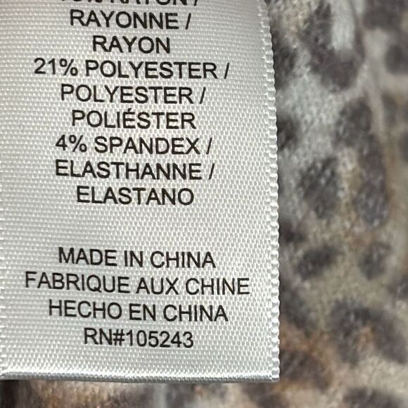 Loramendi leopard print pullover sweater with side vents XL - Picture 8 of 9